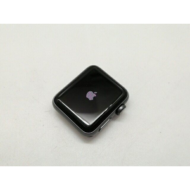 【中古】Apple Apple Watch Series3 38粍 GPS スペースグレイアルミニウム/薄墨色運動競技ダンス楽隊 MR352J/A【宇田川】引き受ける継続期間１ヶ月【序列付けるC】