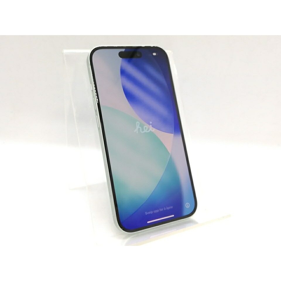 【中古】Apple 国内版 【SIM無償性】 iPhone 15 128GB 緑であること MTMM3J/A【道玄坂】引きうける継続期間１ヶ月【位置づけるB】