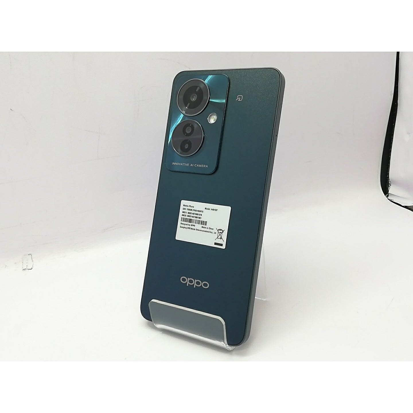 【中古】Oppo ymobile 【SIM無償性】 OPPO Reno11 A うす暗い緑であること 8GB 128GB【新宿】引き受ける継続期間１ヶ月【価値づけるA】