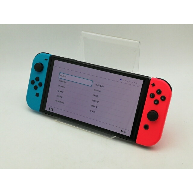 【中古】Nintendo Switch 本体 (有機ELモデル) HEG-S-KABAA ネオンブルー・ネオンレッド 【2021年10月】【神戸】保証期間１ヶ月【ランクA】｜じゃんぱら店