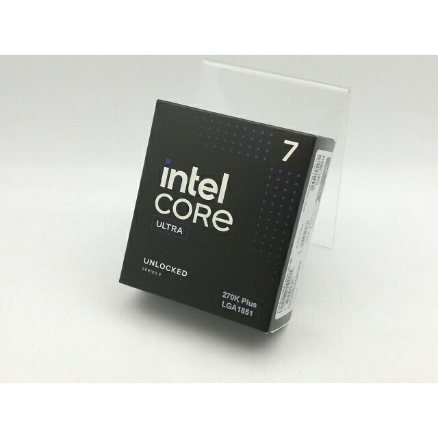 【未当て嵌める】Intel Core Ultra 7 270K Plus (3.7GHz) Box LGA1851/24C(P:8C/E:16C)/24T/L3 36M/Intel Graphics/PBP125W【神戸】引きうける継続期間１週