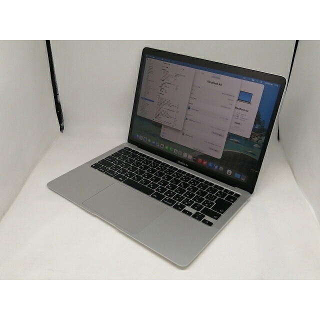 【中古】Apple MacBook Air 13インチ M1(CPU:8C/GPU:7C) 8GB/256GB シルバー MGN93J/A (M1・2020)【日本橋3】保証期間１ヶ月【ランクA】｜じゃんぱら店