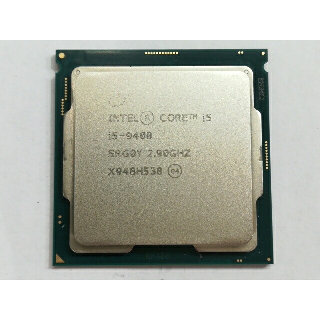 【中古】Intel Core i5-9400 (2.9GHz/結核症:4.1GHz/SRG0Y/R0) bulk LGA1151/6C/6T/L3 9M/UHD630/TDP65W【日本橋3】言いはなつ継続期間１週