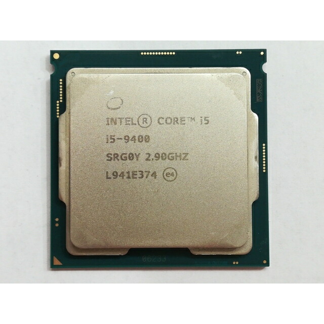 【中古】Intel Core i5-9400 (2.9GHz/TB:4.1GHz/SRG0Y/R0) bulk LGA1151/6C/6T/L3 9M/UHD630/TDP65W【日本橋3】保証期間１週間