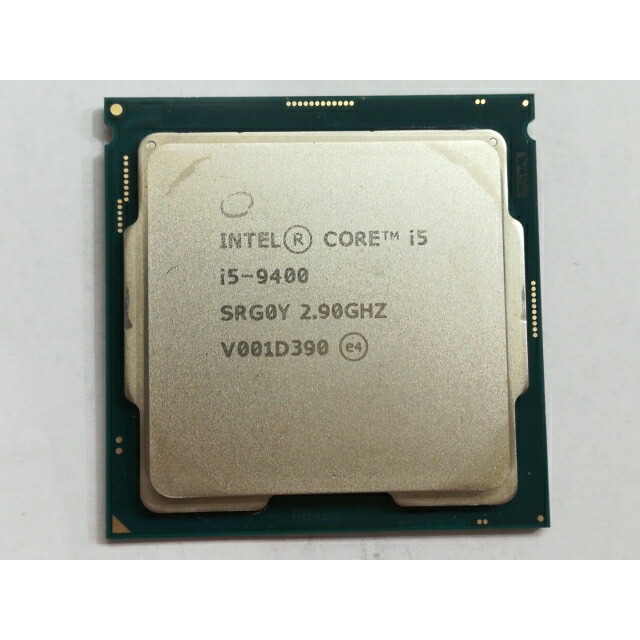 【中古】Intel Core i5-9400 (2.9GHz/結核症:4.1GHz/SRG0Y/R0) bulk LGA1151/6C/6T/L3 9M/UHD630/TDP65W【日本橋3】言いはなつ継続期間１週