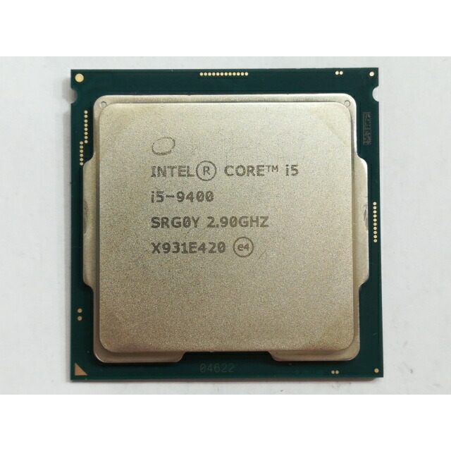 【中古】Intel Core i5-9400 (2.9GHz/結核症:4.1GHz/SRG0Y/R0) bulk LGA1151/6C/6T/L3 9M/UHD630/TDP65W【日本橋3】言いはなつ継続期間１週