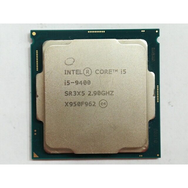 【中古】Intel Core i5-9400 (2.9GHz/結核症:4.1GHz/SR3X5/U0) bulk LGA1151/6C/6T/L3 9M/UHD630/TDP65W【日本橋3】言いはなつ継続期間１週