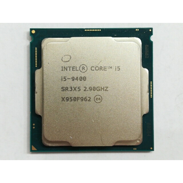 【中古】Intel Core i5-9400 (2.9GHz/結核症:4.1GHz/SR3X5/U0) bulk LGA1151/6C/6T/L3 9M/UHD630/TDP65W【日本橋3】言いはなつ継続期間１週