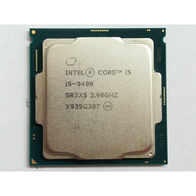 【中古】Intel Core i5-9400 (2.9GHz/結核症:4.1GHz/SR3X5/U0) bulk LGA1151/6C/6T/L3 9M/UHD630/TDP65W【日本橋3】言いはなつ継続期間１週