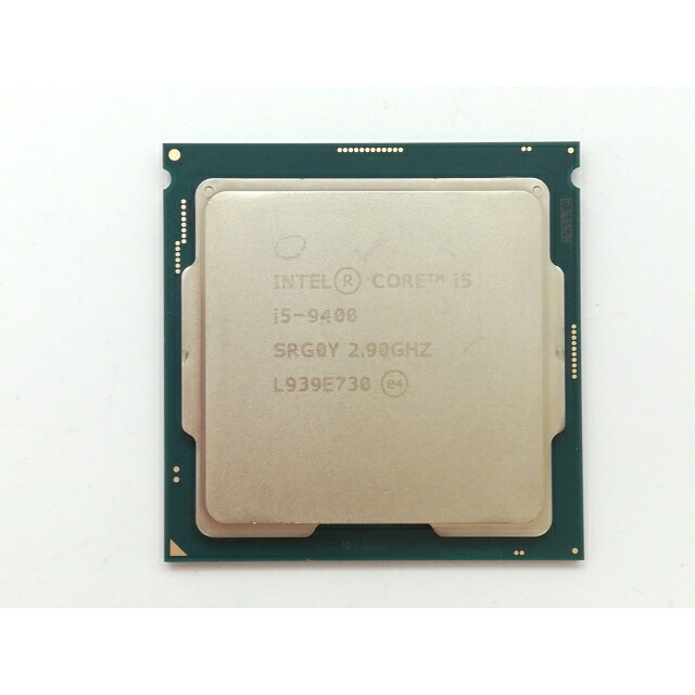 【中古】Intel Core i5-9400 (2.9GHz/肺結核:4.1GHz/SRG0Y/R0) bulk LGA1151/6C/6T/L3 9M/UHD630/TDP65W【日本橋3】引き受ける継続期間１週