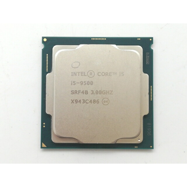 【中古】Intel Core i5-9500 (3GHz/TB:4.4GHz/SRF4B/U0) bulk LGA1151/6C/6T/L3 9M/UHD630/TDP65W【日本橋3】保証期間１週間 7,784円