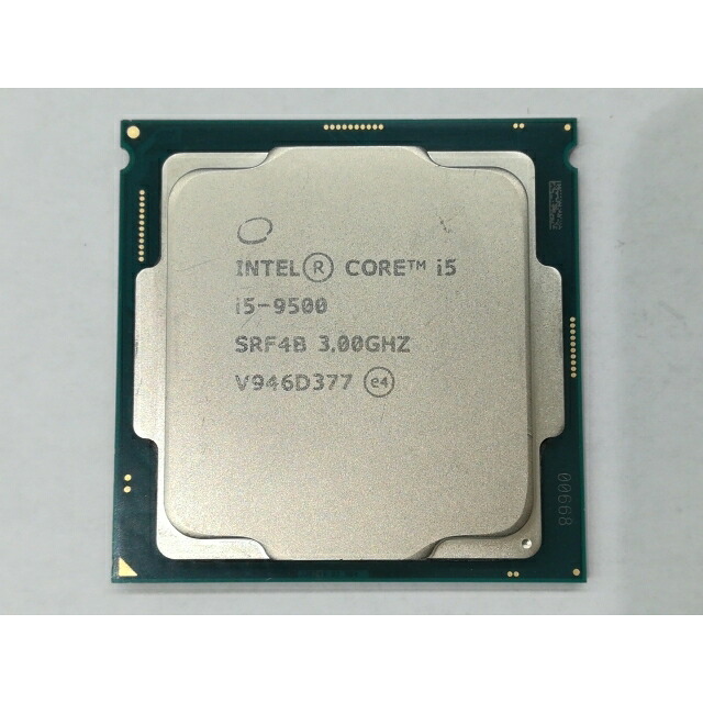 【中古】Intel Core i5-9500 (3GHz/TB:4.4GHz/SRF4B/U0) bulk LGA1151/6C/6T/L3 9M/UHD630/TDP65W【日本橋3】保証期間１週間