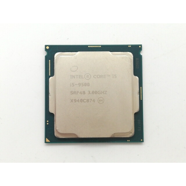【中古】Intel Core i5-9500 (3GHz/TB:4.4GHz/SRF4B/U0) bulk LGA1151/6C/6T/L3 9M/UHD630/TDP65W【日本橋3】保証期間１週間 7,685円