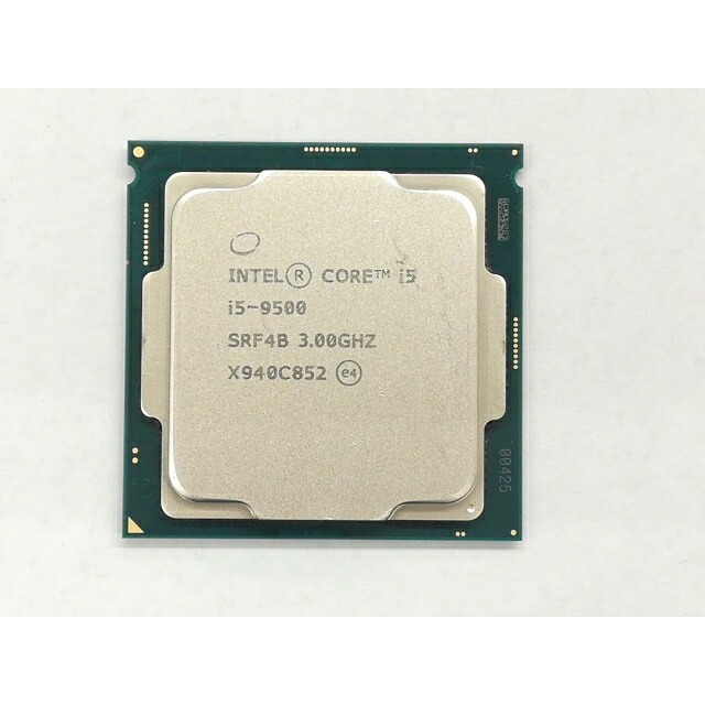 【中古】Intel Core i5-9500 (3GHz/結核症:4.4GHz/SRF4B/U0) bulk LGA1151/6C/6T/L3 9M/UHD630/TDP65W【日本橋3】引き請ける継続期間１週