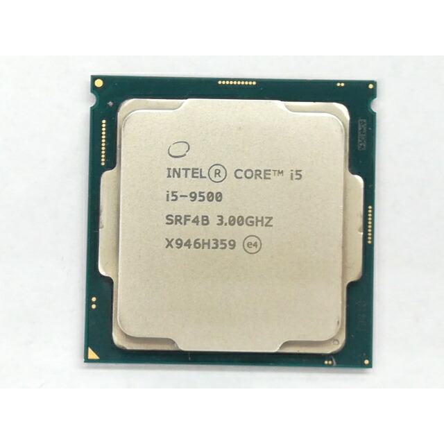 【中古】Intel Core i5-9500 (3GHz/TB:4.4GHz/SRF4B/U0) bulk LGA1151/6C/6T/L3 9M/UHD630/TDP65W【日本橋3】保証期間１週間