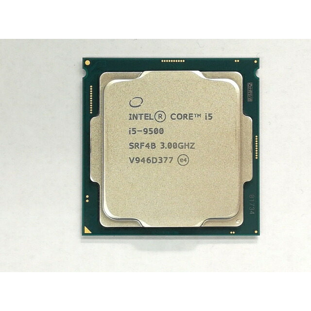 【中古】Intel Core i5-9500 (3GHz/結核症:4.4GHz/SRF4B/U0) bulk LGA1151/6C/6T/L3 9M/UHD630/TDP65W【日本橋3】引き請ける継続期間１週