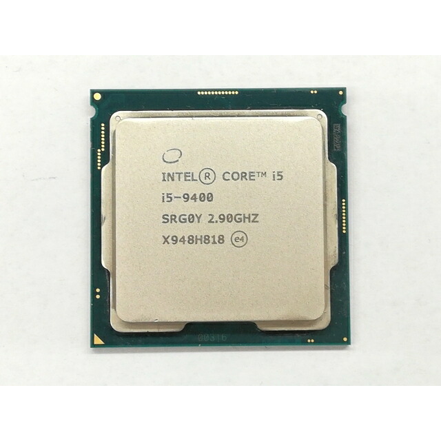 【中古】Intel Core i5-9400 (2.9GHz/結核症:4.1GHz/SRG0Y/R0) bulk LGA1151/6C/6T/L3 9M/UHD630/TDP65W【日本橋3】引き請ける継続期間１週