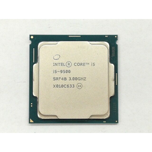 【中古】Intel Core i5-9500 (3GHz/結核症:4.4GHz/SRF4B/U0) bulk LGA1151/6C/6T/L3 9M/UHD630/TDP65W【日本橋3】引き請ける継続期間１週