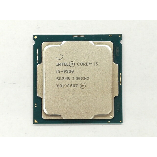 【中古】Intel Core i5-9500 (3GHz/結核症:4.4GHz/SRF4B/U0) bulk LGA1151/6C/6T/L3 9M/UHD630/TDP65W【日本橋3】引き請ける継続期間１週