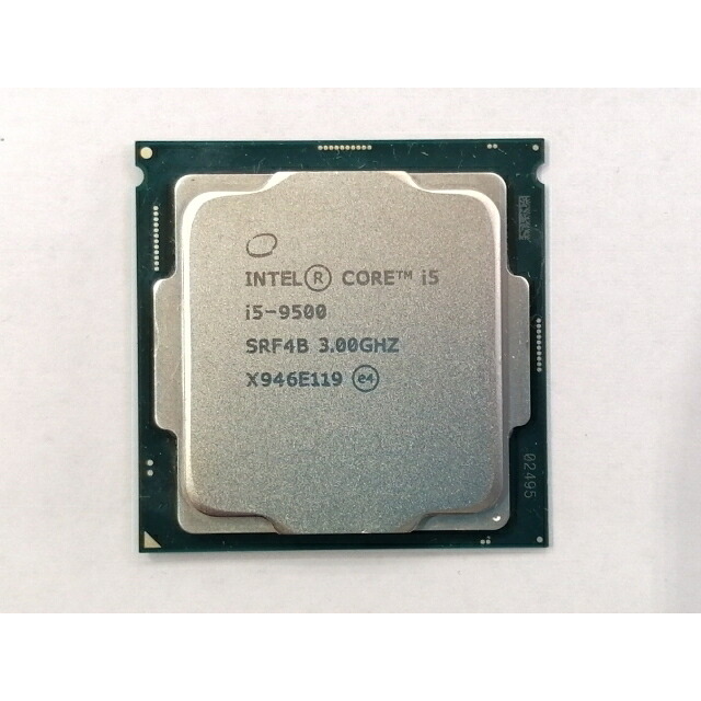 【中古】Intel Core i5-9500 (3GHz/結核症:4.4GHz/SRF4B/U0) bulk LGA1151/6C/6T/L3 9M/UHD630/TDP65W【日本橋3】引き請ける継続期間１週