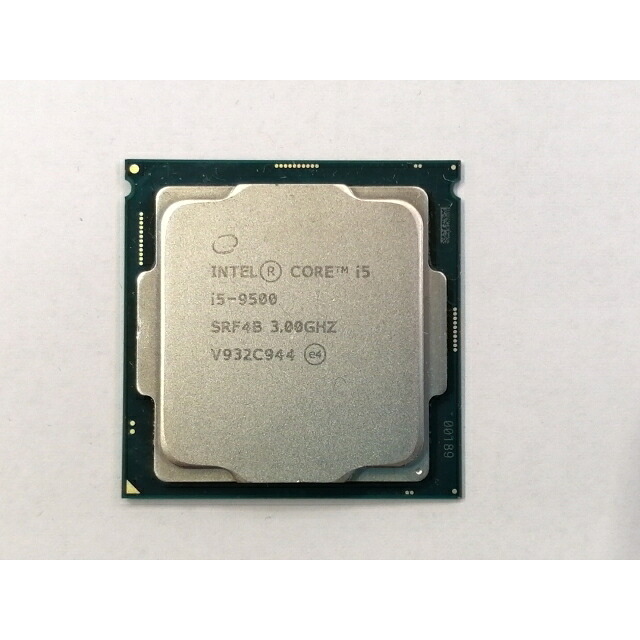 【中古】Intel Core i5-9500 (3GHz/結核症:4.4GHz/SRF4B/U0) bulk LGA1151/6C/6T/L3 9M/UHD630/TDP65W【日本橋3】引き請ける継続期間１週