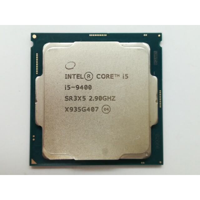 【中古】Intel Core i5-9400 (2.9GHz/結核症:4.1GHz/SR3X5/U0) bulk LGA1151/6C/6T/L3 9M/UHD630/TDP65W【日本橋3】言いはなつ継続期間１週