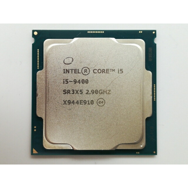 【中古】Intel Core i5-9400 (2.9GHz/結核症:4.1GHz/SR3X5/U0) bulk LGA1151/6C/6T/L3 9M/UHD630/TDP65W【日本橋3】言いはなつ継続期間１週