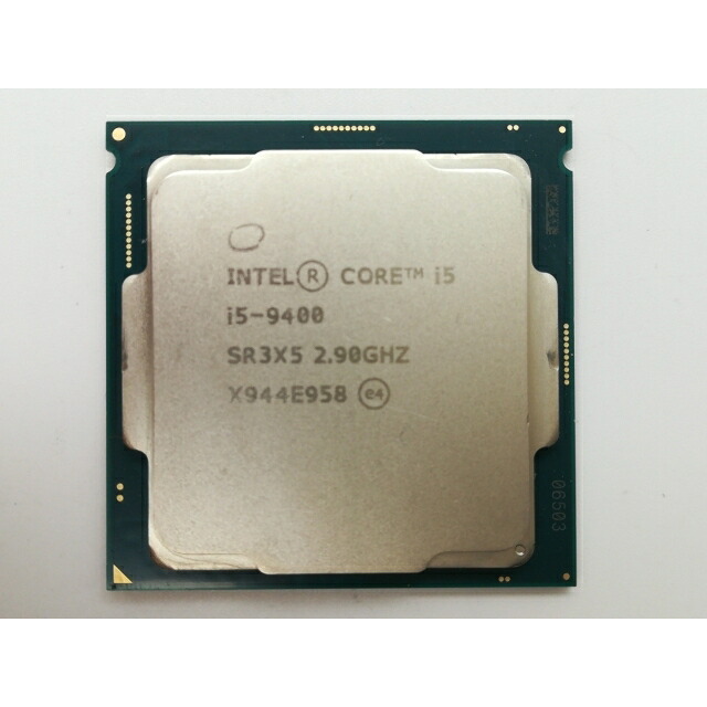 【中古】Intel Core i5-9400 (2.9GHz/結核症:4.1GHz/SR3X5/U0) bulk LGA1151/6C/6T/L3 9M/UHD630/TDP65W【日本橋3】言いはなつ継続期間１週