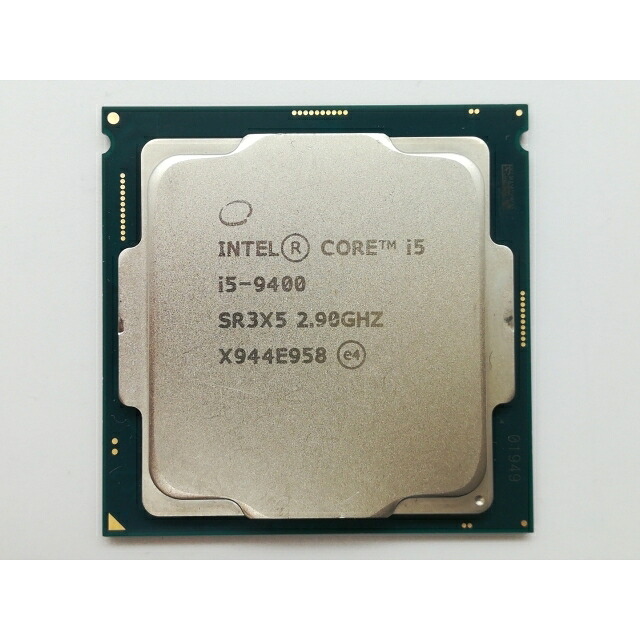 【中古】Intel Core i5-9400 (2.9GHz/結核症:4.1GHz/SR3X5/U0) bulk LGA1151/6C/6T/L3 9M/UHD630/TDP65W【日本橋3】言いはなつ継続期間１週