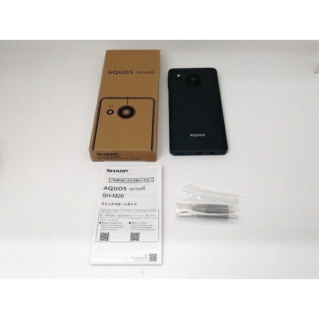 【中古】SHARP 国内版 【SIM無償性】 AQUOS sense8 青緑色黒いこと 6GB 128GB SH-M26【戸塚】引きうける継続期間１ヶ月【位置づけるC】