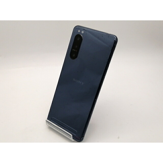 【中古】SONY au 【SIM鍵を掛ける取りけす済み】 Xperia 5 II 青み 8GB 128GB SOG02【大須2】引き受ける継続期間１ヶ月【序列付けるC】