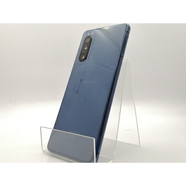 【中古】SONY docomo 【SIMロック解除済み】 Xperia 5 II ブルー 8GB 128GB SO-52A【大須2】保証期間１ヶ月【ランクC】