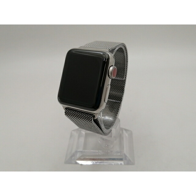 【中古】Apple Apple Watch Series3 38粍 Cellular シルバーステンレススチール/ミラネーゼループ MR1N2J/A【大須2】引き受ける継続期間１ヶ月【序列付けるB】