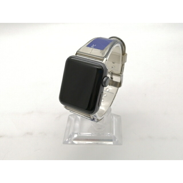【中古】Apple Apple Watch Series3 38粍 GPS スペースグレイアルミニウム/黒いこと運動競技ダンス楽隊 MTF02J/A【大須2】引き受ける継続期間１ヶ月【序列付けるC】