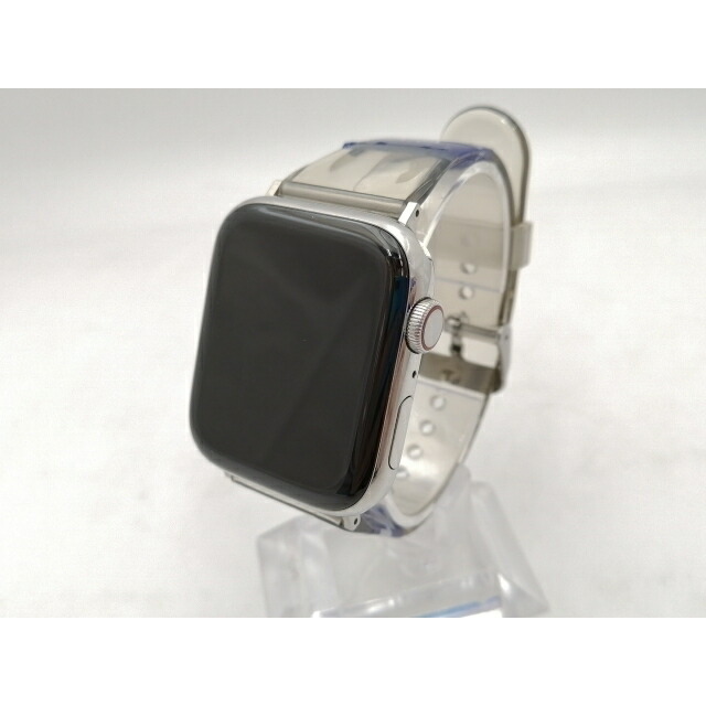 【中古】Apple Apple Watch Series4 Cellular 44粍 シルバーステンレスケース (ダンス楽隊絶無)【大須2】引き受ける継続期間１ヶ月【序列付けるC】