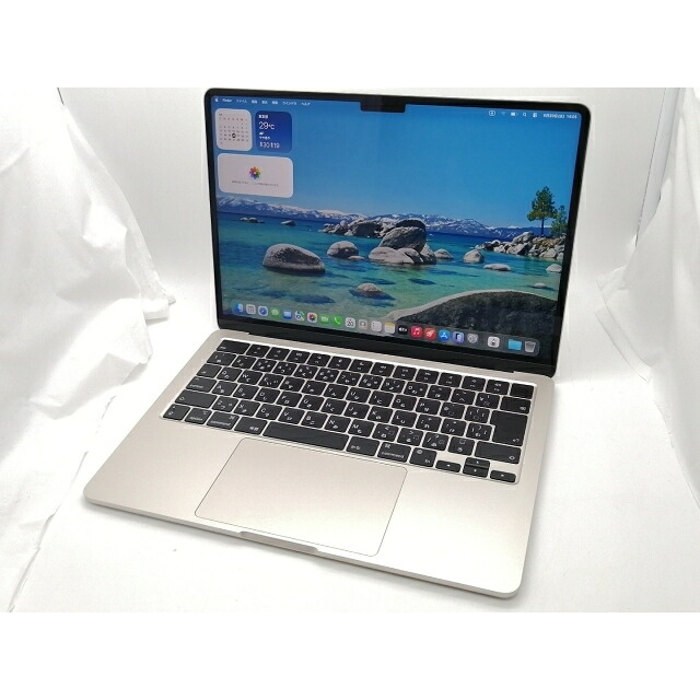【中古】Apple MacBook Air 13インチ M2(CPU:8C/GPU:8C) 16GB/256GB スターライト MC7W4J/A (M2,2022)【大須2】保証期間1ヶ月【ランクA】|じゃんぱら店