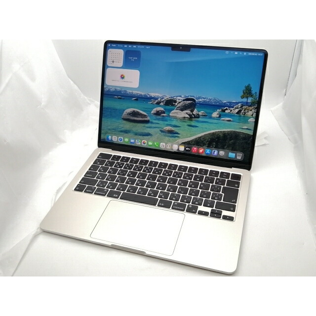 【中古】Apple MacBook Air 13インチ M2(CPU:8C/GPU:8C) 16GB/256GB スターライト MC7W4J/A (M2,2022)【大須2】保証期間1ヶ月【ランクA】|じゃんぱら店