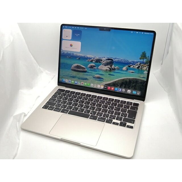 【中古】Apple MacBook Air 13インチ M2(CPU:8C/GPU:8C) 16GB/256GB スターライト MC7W4J/A (M2,2022)【大須2】保証期間１ヶ月【ランクA】｜じゃんぱら店