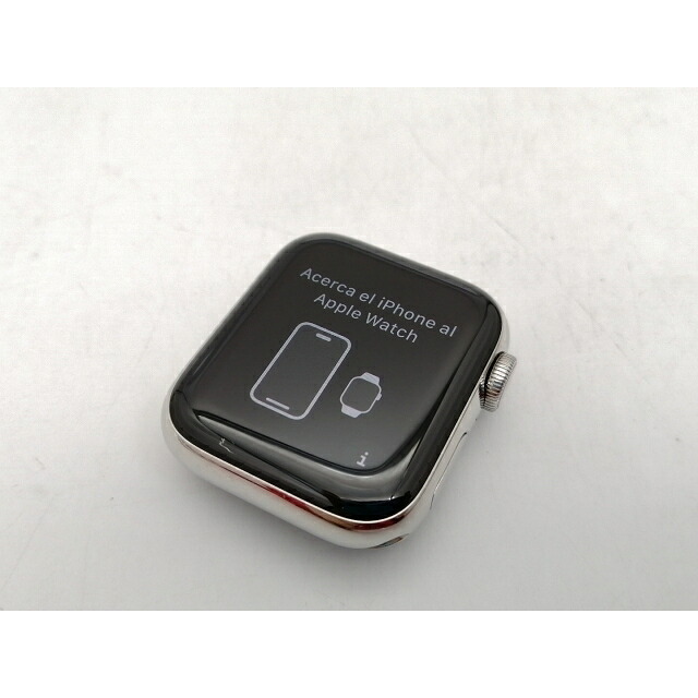 【中古】Apple Apple Watch Series5 Cellular 40粍 ステンレス鋼入れもの (ダンス楽隊絶無)【なんば】引き受ける継続期間１ヶ月【序列付けるB】