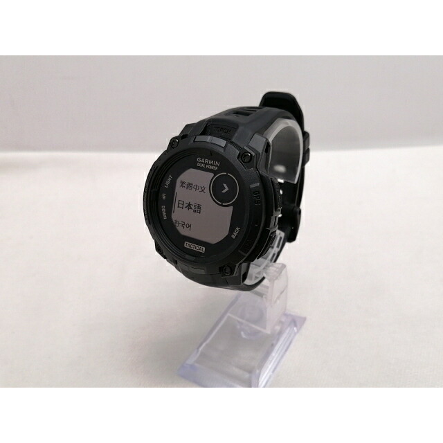 【中古】Garmin Instinct 3 Dual Power Tactical Edition 45mm 010-02934-80 [Black]【仙台駅東口】保証期間１ヶ月【ランクA】