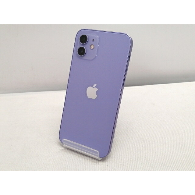 【中古】Apple au 【SIMロック解除済み】 iPhone 12 64GB パープル MJNH3J/A【仙台駅東口】保証期間１ヶ月【ランクA】