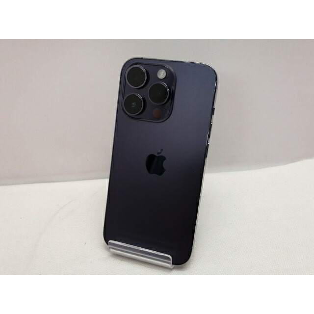 【中古】Apple 国内版 【SIMフリー】 iPhone 14 Pro 128GB ディープパープル MQ0F3J/A【仙台駅東口】保証期間１ヶ月【ランクB】