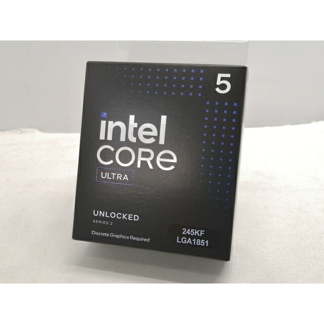 【未当て嵌める】Intel Core Ultra 5 245KF(4.2GHz) Box LGA1851/14C(P:6C/E:8C)/14T/L3 24M/PBP125W【仙台駅東口】引きうける継続期間１週