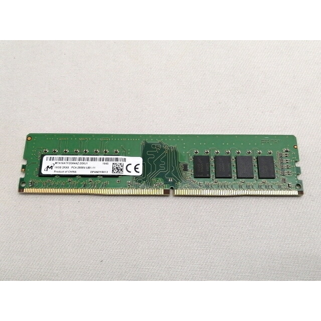 【中古】DDR4 16GB PC4-21300(DDR4-2666)【デスクトップPC用】【仙台駅東口】保証期間１週間 9,995円