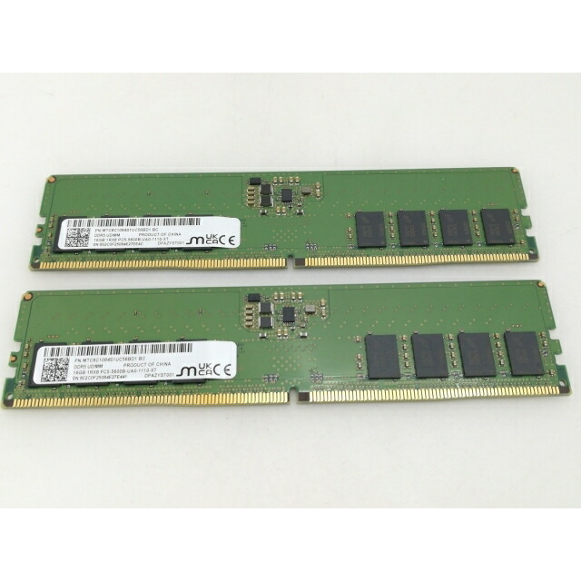 【中古】DDR5 16GB 2枚組(合計32GB) DDR5-5600(PC5-44800)【デスクトップPC用】【大須】保証期間1週間|じゃんぱら店