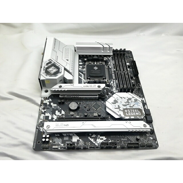 【中古】ASRock B650E Steel Legend 無線LAN B650E/AM5/2.5GbitLAN/ATX【秋葉3号】引き受ける継続期間１週