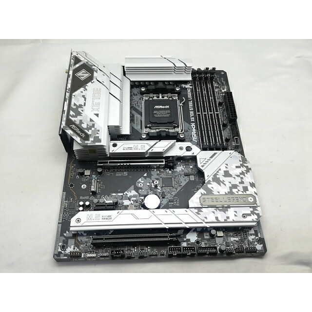 【中古】ASRock X670E Steel Legend X670E/AM5/2.5GbitLAN/Wi-Fi6E(ax)+BT5.2/ATX【秋葉3号】引き受ける継続期間１週