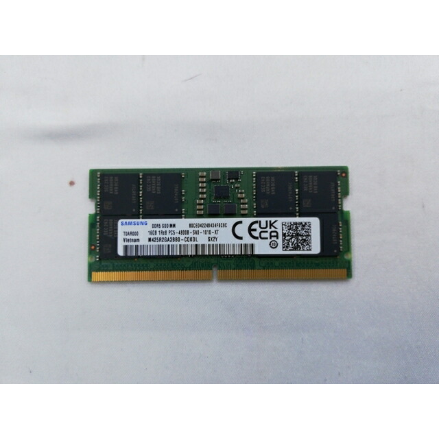 【中古】262PIN SODIMM 16GB DDR5-4800(PC5-38400)【ノートPC用】【秋葉3号】保証期間１週間