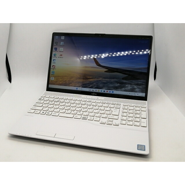 【中古】Fujitsu LIFEBOOK AH AH77/D3 FMVA77D3WG 割り増し金白いこと【i7-9750H 8G 1T(HDD)+32G(Optane)512G(SSD) BDマルチ 無線LAN 15.6LCD】【秋葉2号】引き受ける継続期間１ヶ月【序列付けるC】
