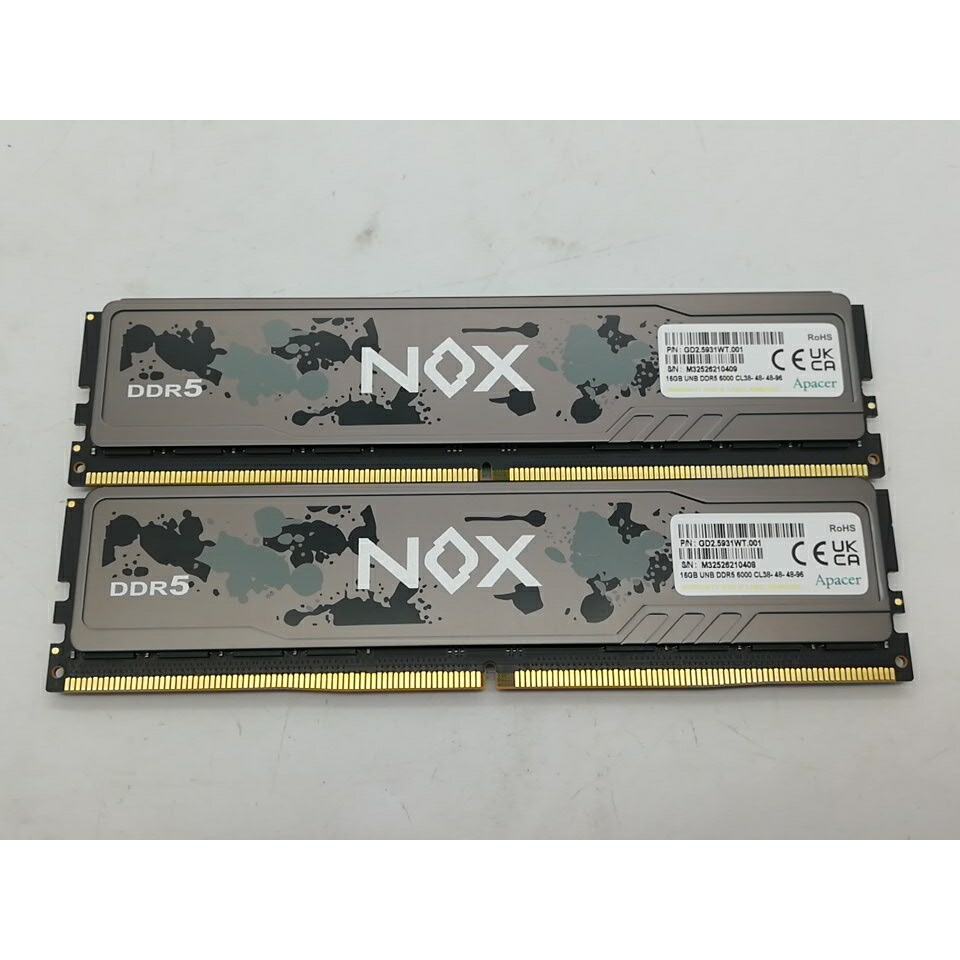 【中古】DDR5 16GB 2枚組（合計32GB） DDR5-6000(PC5-48000)【デスクトップPC用】【秋葉2号】保証期間１週間